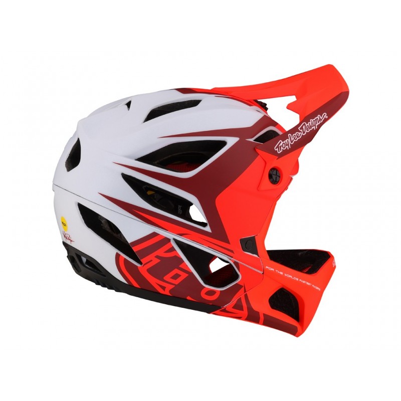 Troy Lee Designs Stage MIPS Vermelho/Branco - Envio em 24h - Melhores Preços