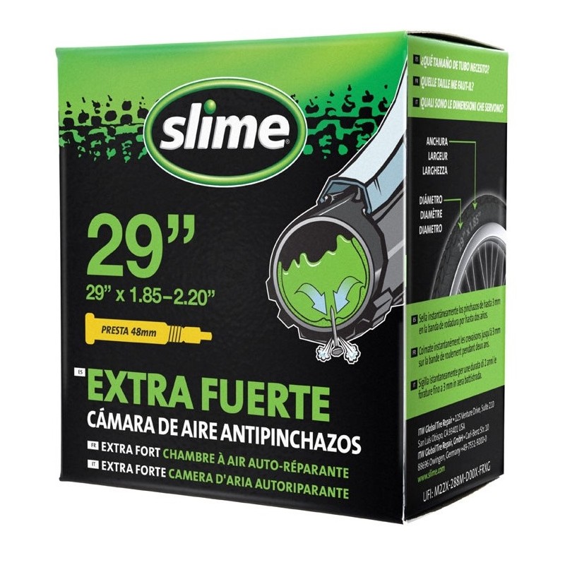 Cámara Antipinchazos Slime 29 - Ciclos Cabello Medida Rueda 29 Uso MTB  Tipos de Válvula Válvula Fina