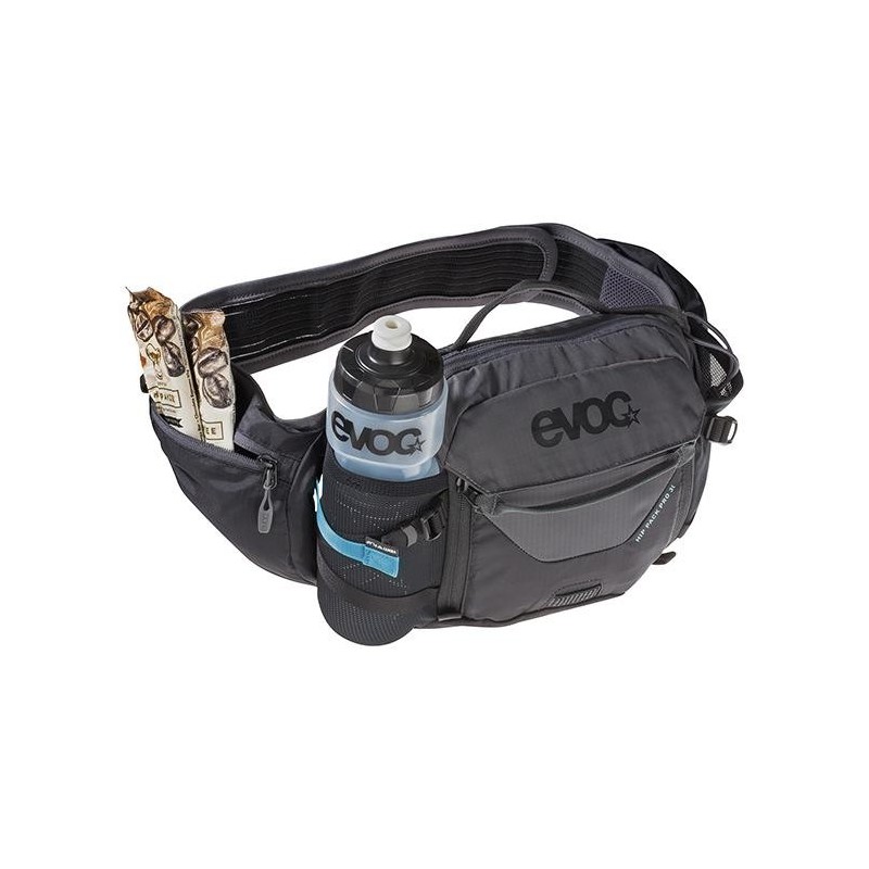 Evoc Bolsa de Hidratação Hip Pack Pro 3 + 1,5L Preta/Cinza - Envio em 24h