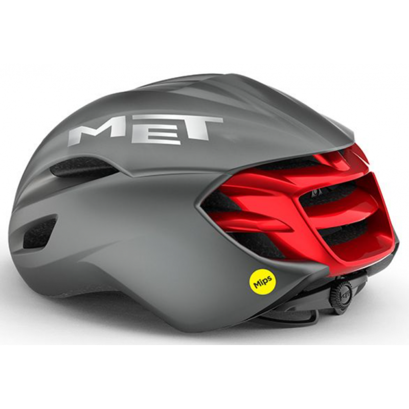 Met Manta Mips Prata/Vermelho Fosco - Envio em 24h