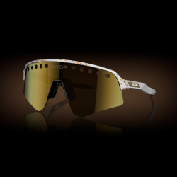 Oakley Sutro Lite Sweep Mathieu Van Der Poel Signature Series red/gold splatter lente prizm 24k OO9465-3339