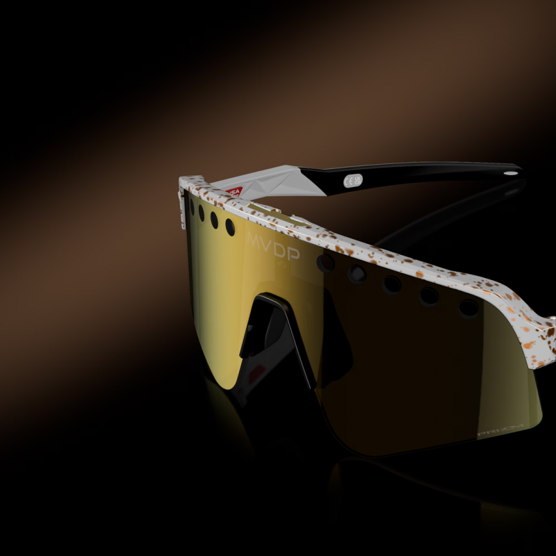 Oakley Sutro Lite Sweep Mathieu Van Der Poel Vermelho/dourado Salpicado Lente Prizm 24k Oo9465-3339