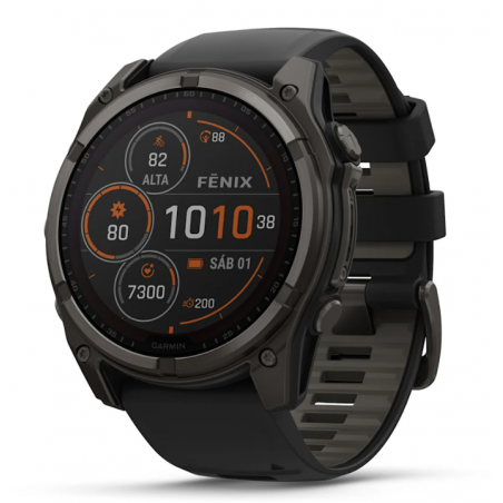 GARMIN FENIX 8 51MM ZAFIRO SOLAR TITANIO NEGRO