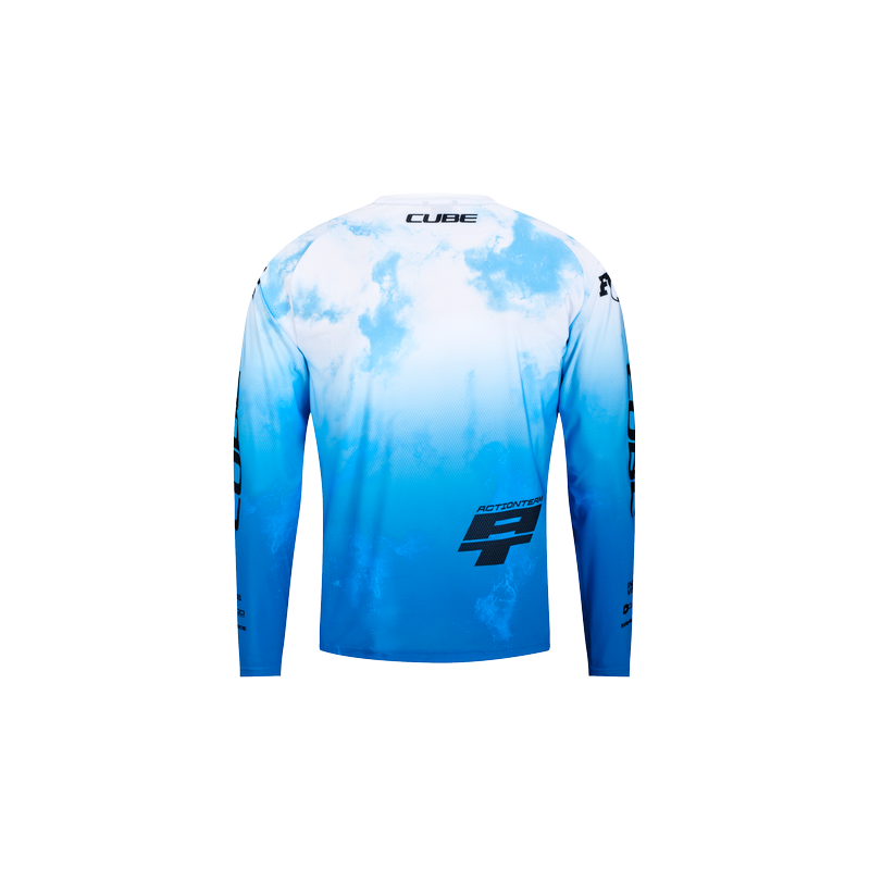 Cube X Actionteam Azul Camiseta Manga Larga Para Mtb