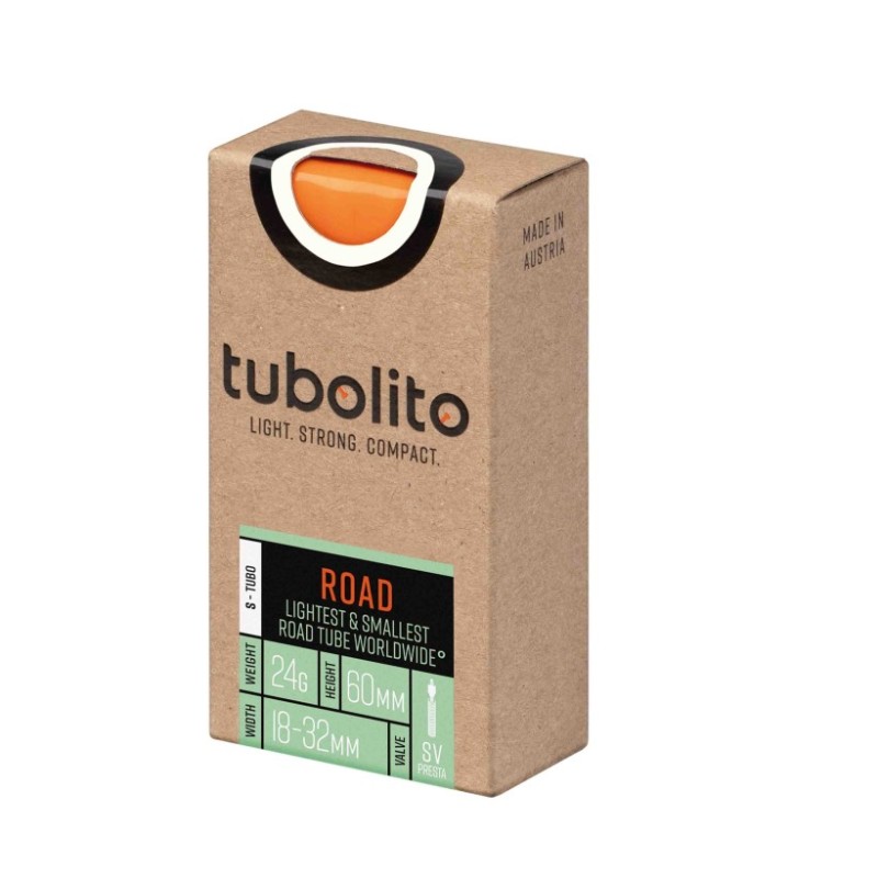 S-Road 700c TUBOLITO 60mm Válvula SV Presta Câmera laranja - transporte 24h