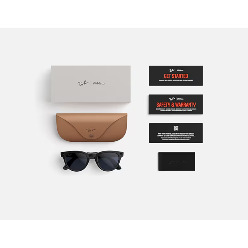 Ray-Ban Meta Headliner Gen 2 Brillante Negro Lentes G-15 verde