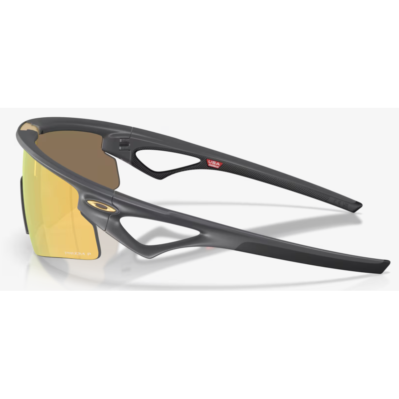 Oakley Sphaera Strike Matte Carbon com lentes Prizm 24k polarizadas 953103