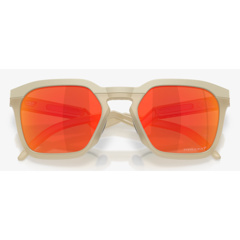 Oakley Hstn SQ Matte Sand lentes Prizm Ruby Polarized OO9533-0554