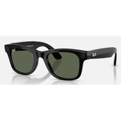 Ray-Ban Meta Wayfarer Gen 2 preto brilhante com lentes verde G-15 - oferta