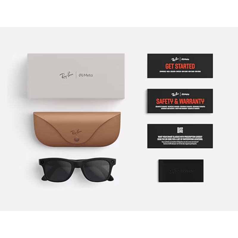 Ray-Ban Meta Wayfarer Gen 2 preto brilhante com lentes verde G-15 - oferta