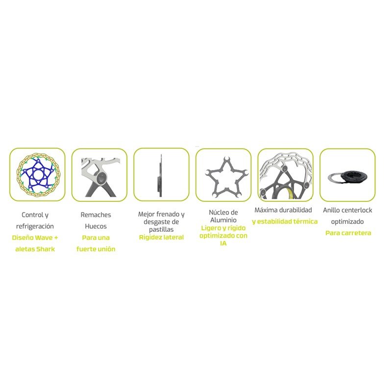 Galfer Shark Road Center Lock 160mm 1.8mm disco de freio - envio 24H