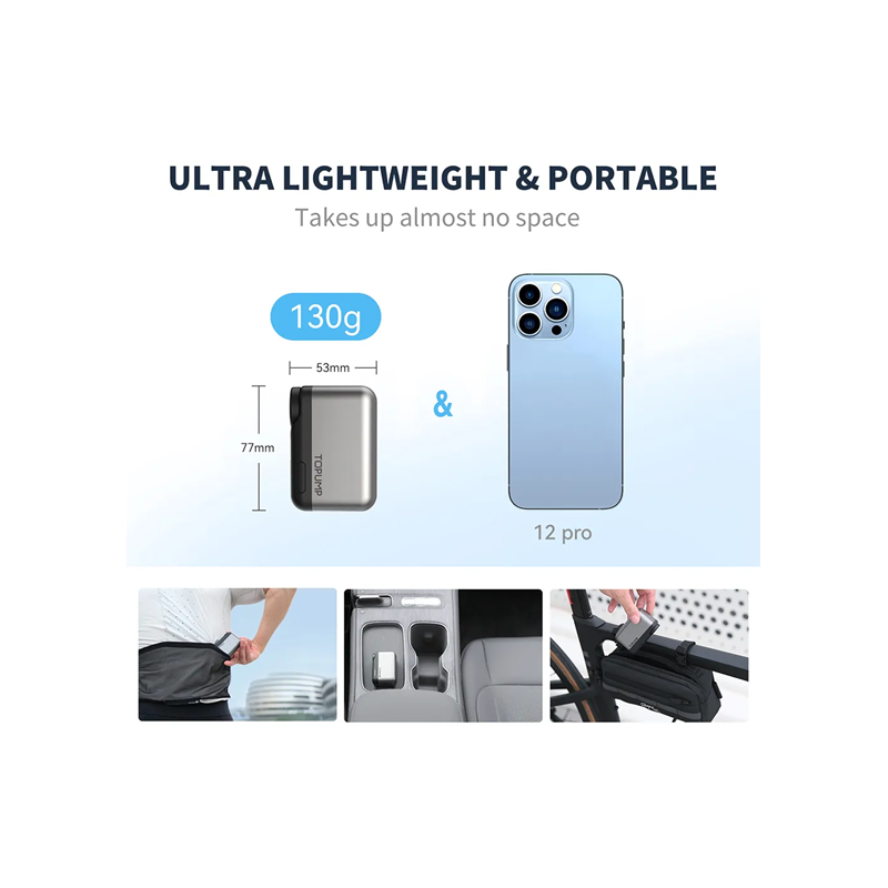 Topump TB2 Pro Mini compresor de aire con manómetro - envío 24h