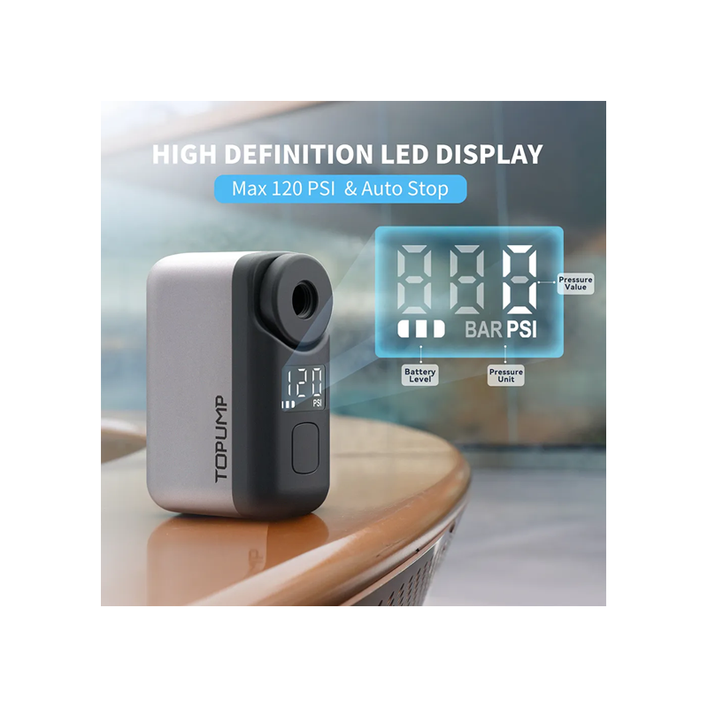 Topump TB2 Pro Mini compresor de aire con manómetro - envío 24h