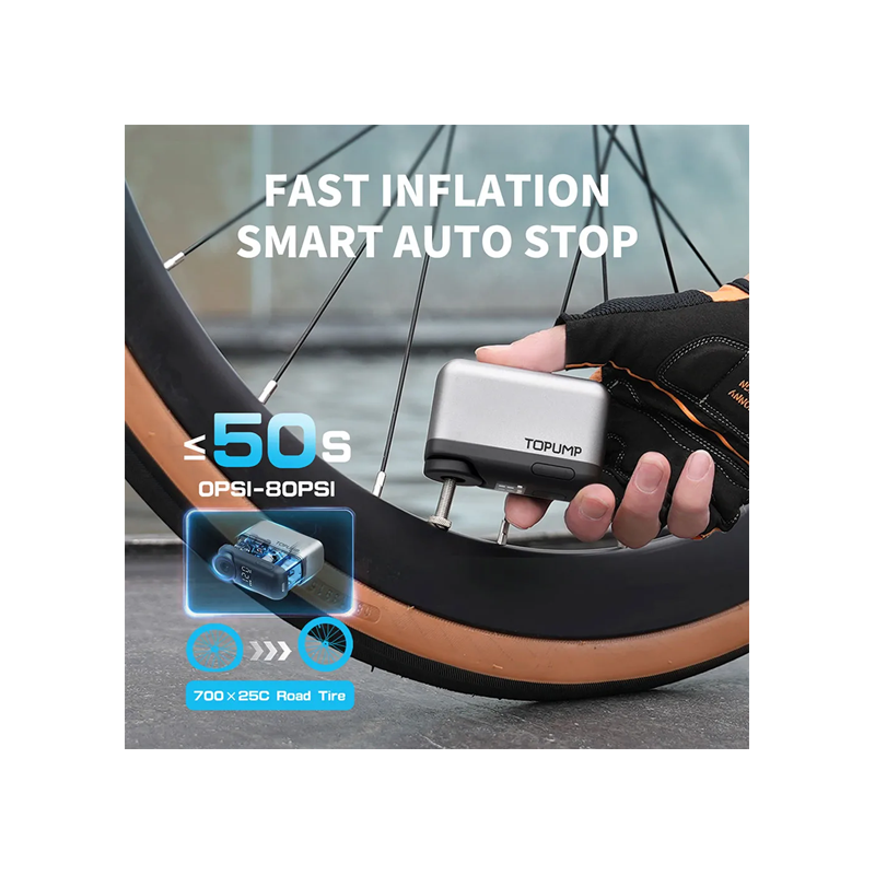 Topump TB2 Pro Mini compresor de aire con manómetro - envío 24h