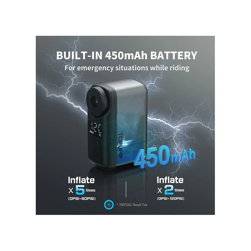 Topump TB2 Pro Mini Compressor de Ar com Manómetro - Envio em 24h