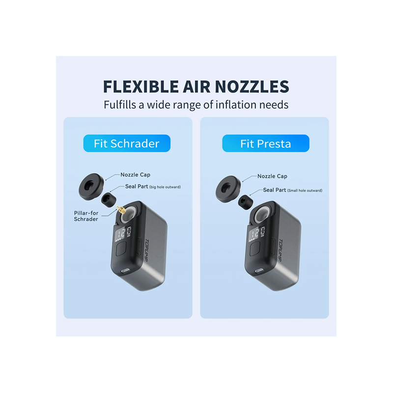 Topump TB2 Pro Mini compresor de aire con manómetro - envío 24h