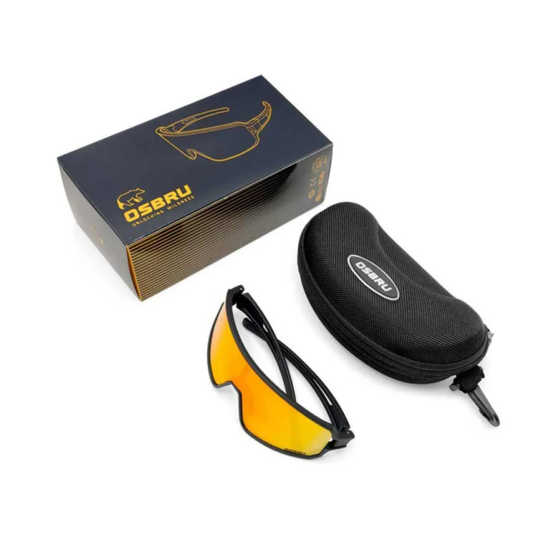 Osbru Pro óculos com lentes douradas pretas - envio em 24h