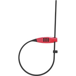 ABUS Cadeado de Cabo 45cm Combiflex TravelGuard vermelho