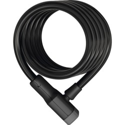 ABUS Cable espiral con candado cable Booster 6512K 180 cm negro