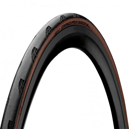 Continental Grand Prix 5000 S Tubeless Ready Dobrável Tampa De Estrada Preta/marrom